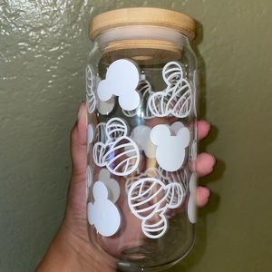 Mickey Mouse Glass Can